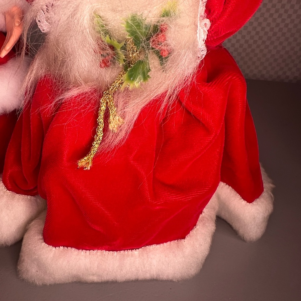 Vintage Crafted Christmas Mr and Mrs Santa Claus Doll Figures 13” - Picture 8 of 16